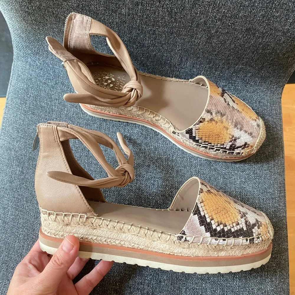 VINCE CAMUTO Printed Espadrilles Sandals